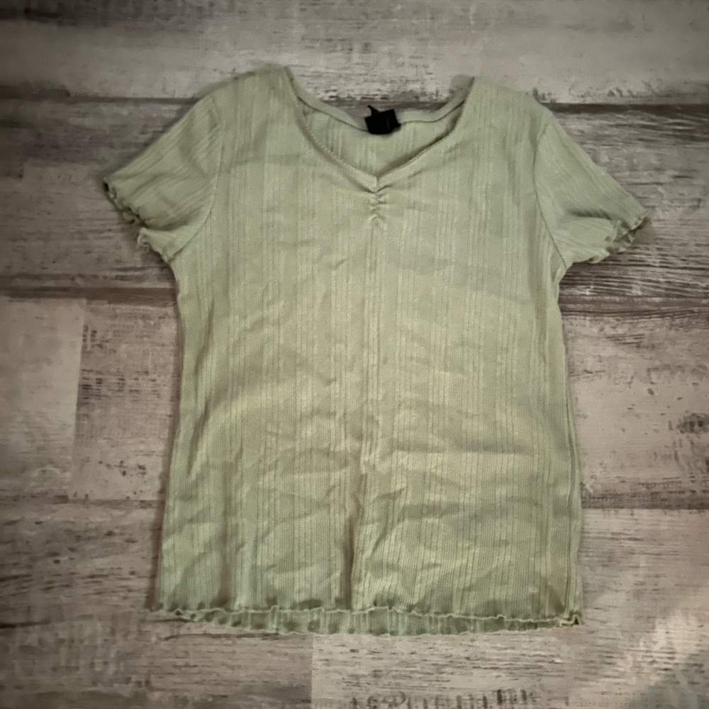 Art Class Mint Green V-Neck Tee